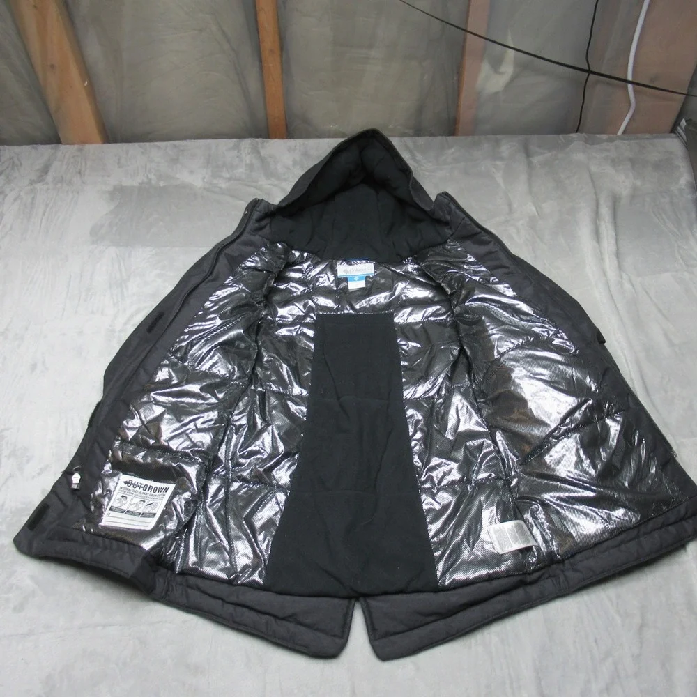 Columbia Nordic Strider‎ Jacket Girl Small Black Insulated Hood Waterproof Parka